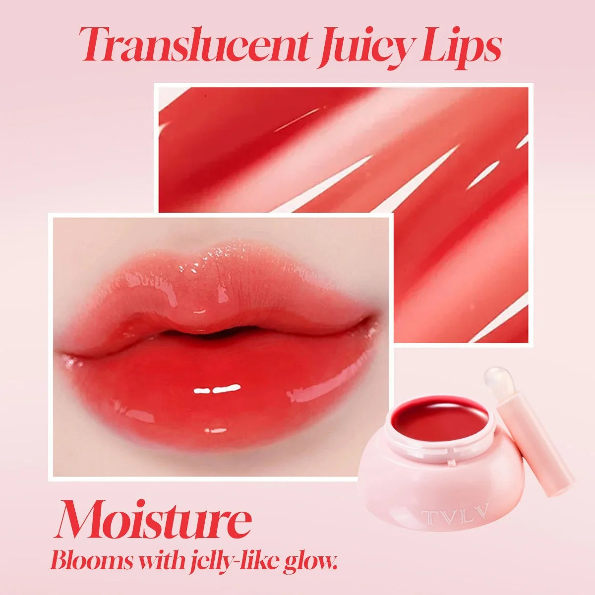 TVLV Jelly Lip Mask – Tinted Moisturizing Lip Balm 4g Tinted Lip Balm SWANS