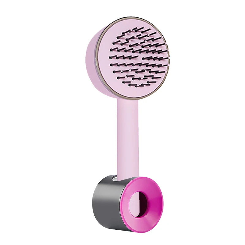 YIBER Self-Cleaning Detangling Hair Brush & Scalp Massager Detangling Hair Brush SWANS Pink Set China Mainland