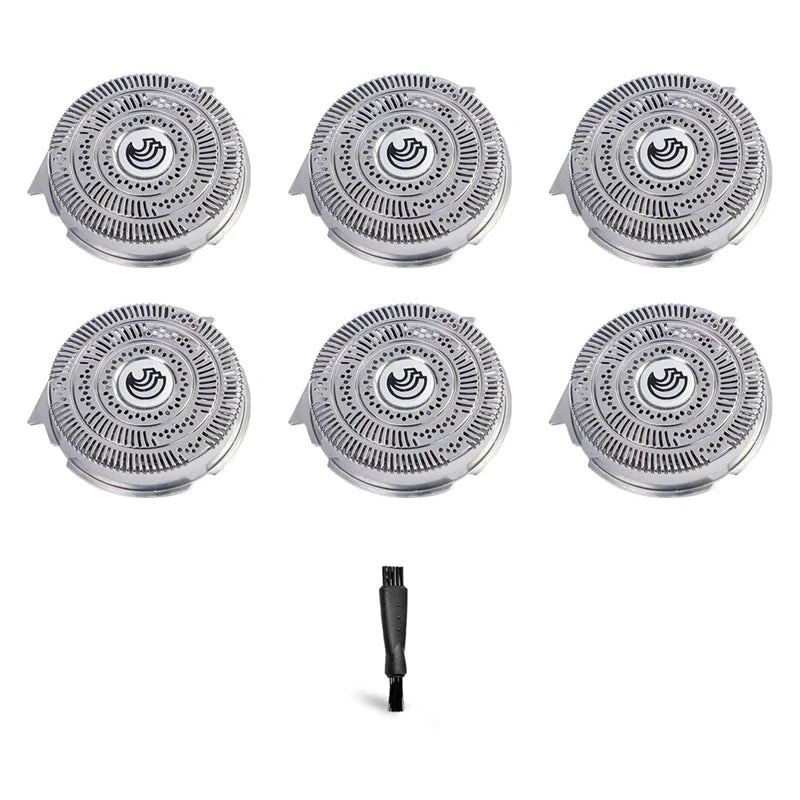 HQ9 Replacement Shaver Heads for Norelco – 6-Pack Blades Shaver Replacement Heads SWANS Silver NONE