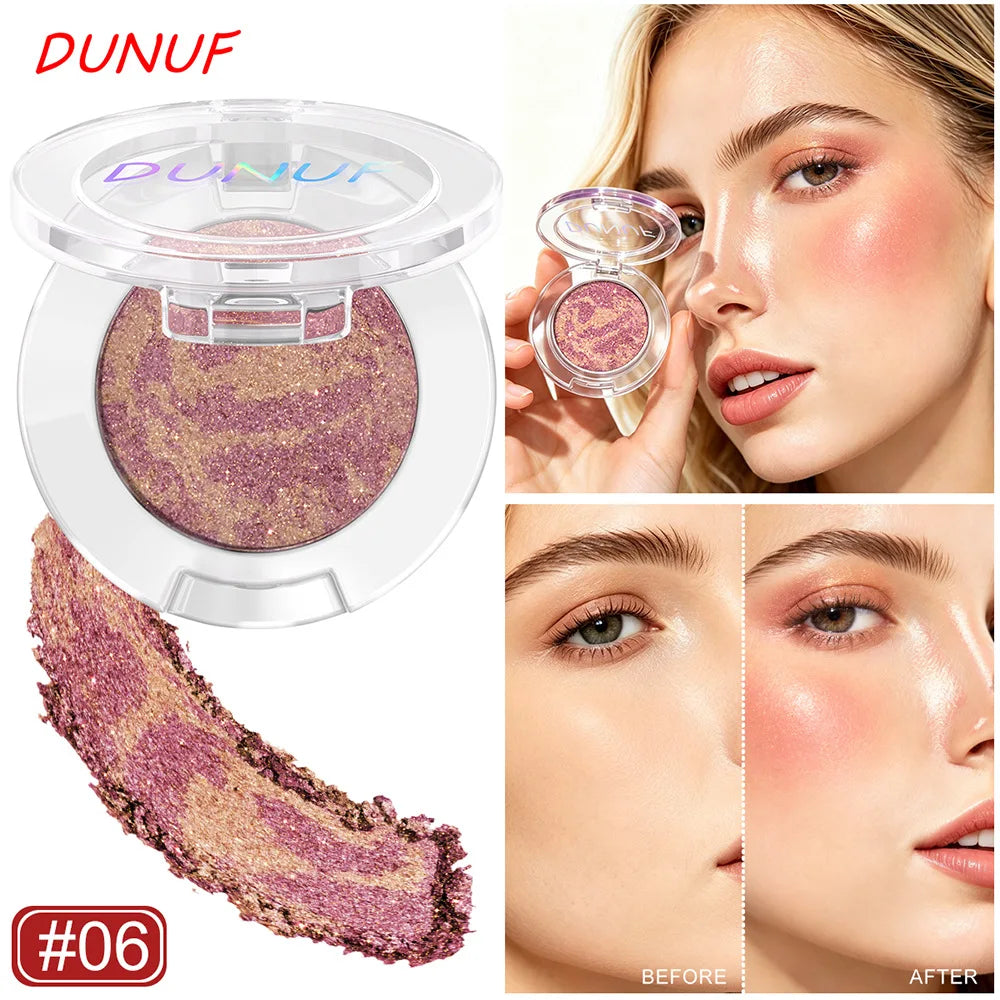 Shimmer Marble Highlighter Palette – 4-in-1 Bronzer & Eyeshadow Highlighter Palette SWANS DU6SGG-06