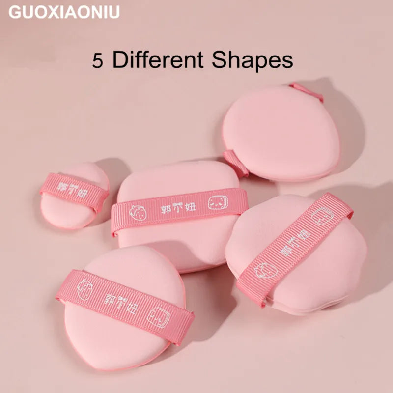5-Shape Mini Powder Puff Set – Wet & Dry Sponge Applicators Makeup Sponge Puff SWANS