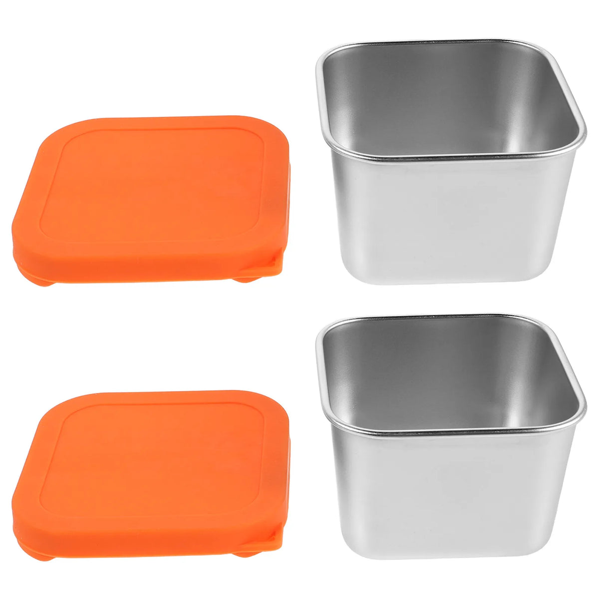 2-Pack Stainless Steel Sauce Containers – Leakproof Silicone Lid Food Storage Containers SWANS Default Title