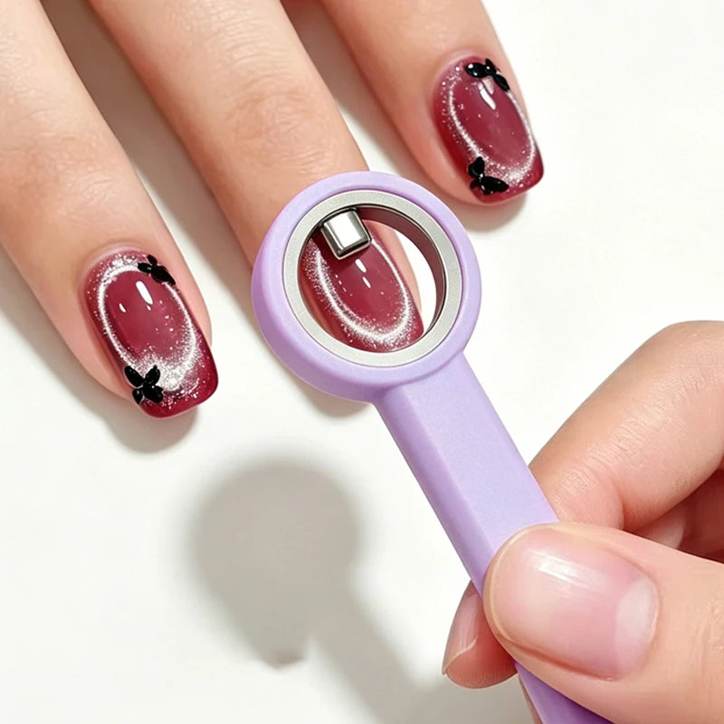 Cat Eye Nail Magnet Ring Tool for Gel Polish DIY Nail Art Nail Art Magnet Tool SWANS