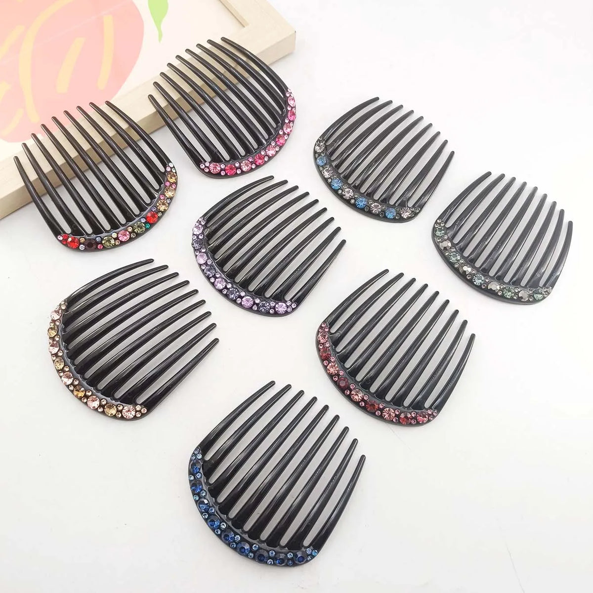 Rhinestone 9-Tooth Hair Comb – Elegant Bangs Clip for Wedding Rhinestone Hair Comb SWANS
