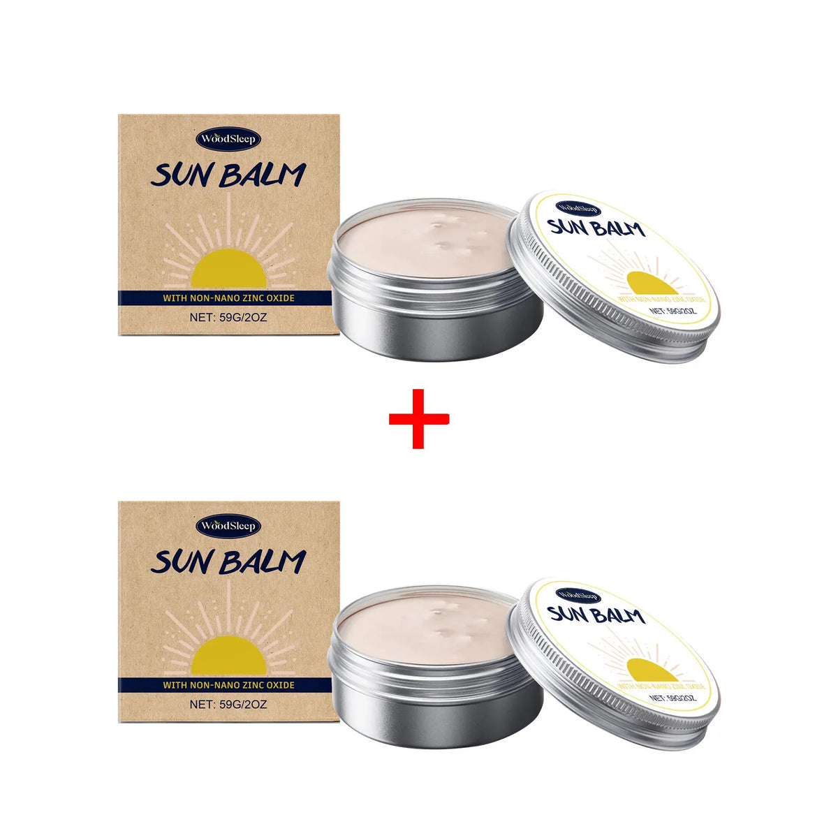 WOODSLEEP Beef Tallow Skin Care Set – Cream, Sunscreen & Soap Skin Care Set SWANS 118g Sunscreen