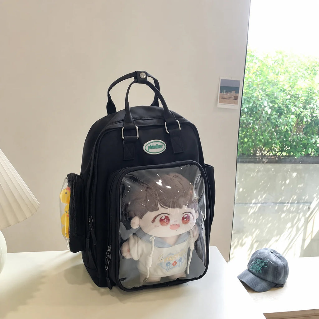 Transparent Ita Backpack – Large Capacity Pin Display Bag Ita Display Backpack SWANS