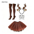 Reindeer Deer Cosplay Kit – Antler Headband, Tutu Skirt Set Holiday Costume Set SWANS Adult
