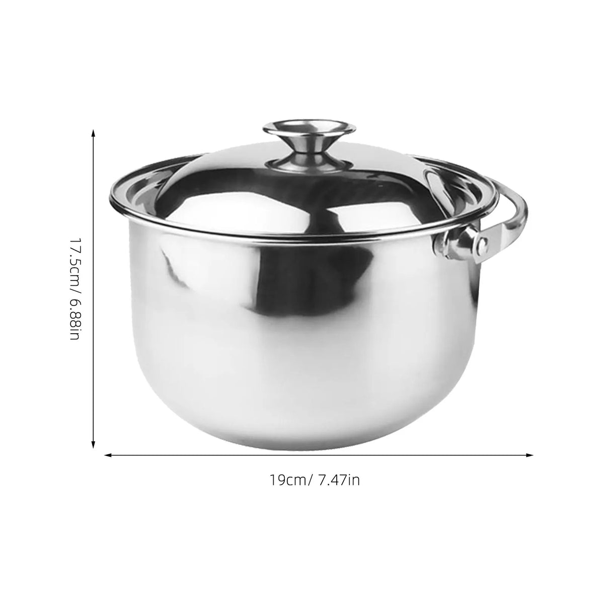 ROSENICE Stainless Steel Stockpot with Lid – 1.6L Soup Pot Stainless Steel Stockpot SWANS