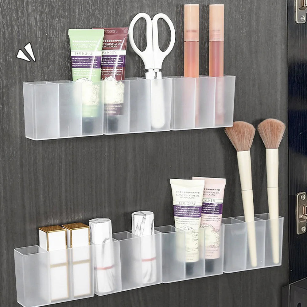 SWANS No-Drill Wall Mounted Compartment Storage Box 1/3/6PC Wall Storage Organizer SWANS