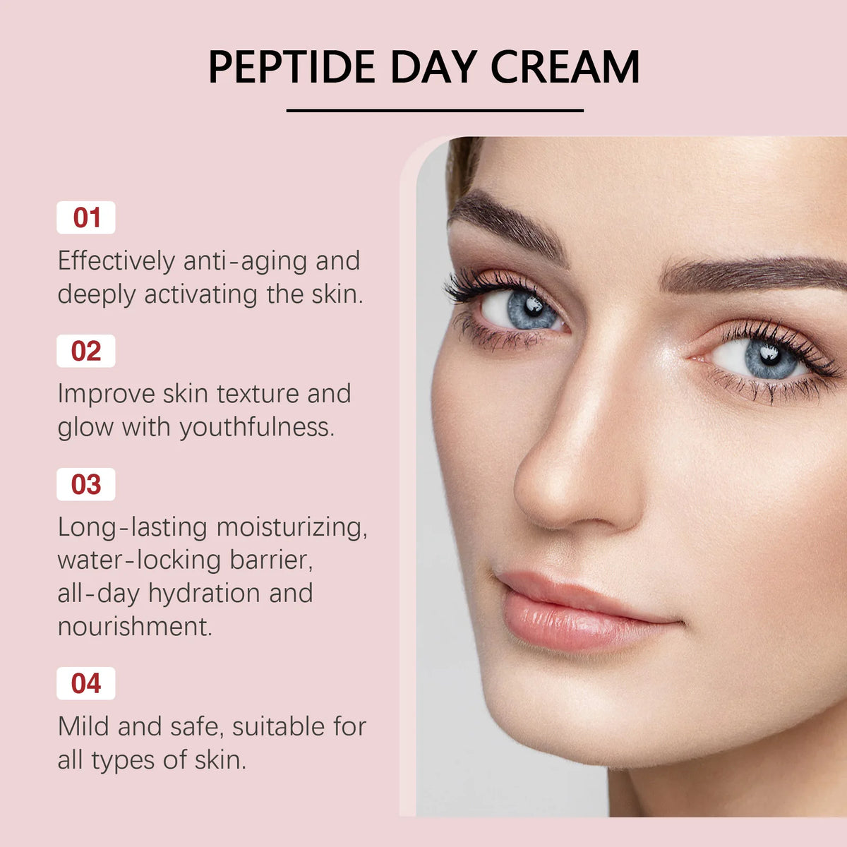 WEST MONTH Peptide Day Cream – Hydrating Firming Face Cream Peptide Face Cream SWANS
