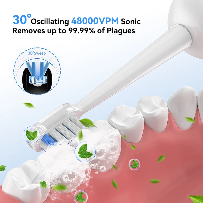 YUNCHI Electric Toothbrush – IPX7, 5 Modes, 100-Day Battery Electric Toothbrush SWANS