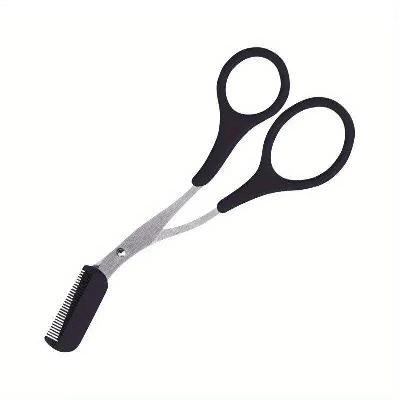 SWANS Eyebrow Scissors with Comb & Tweezers Grooming Kit Eyebrow Grooming Kit SWANS black 1pc