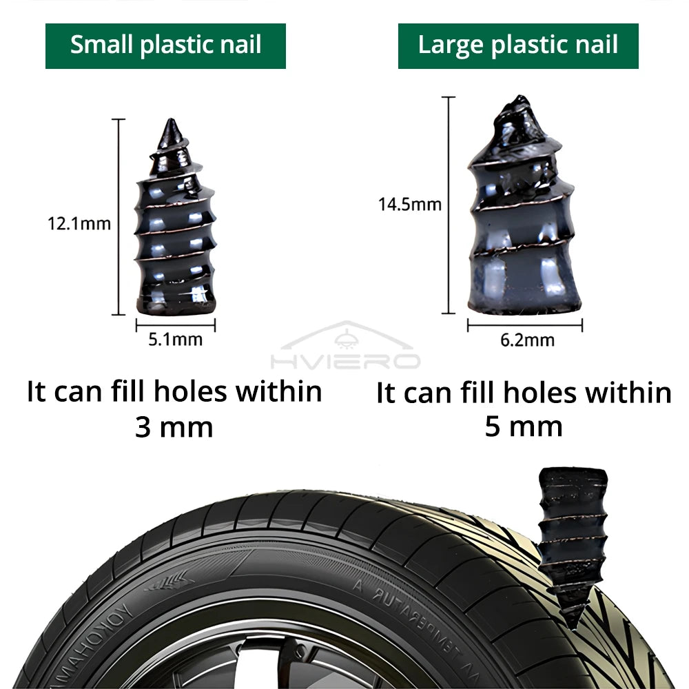 Tubeless Tire Repair Nail Kit – Car, Motorcycle & Scooter Tire Repair Kit SWANS