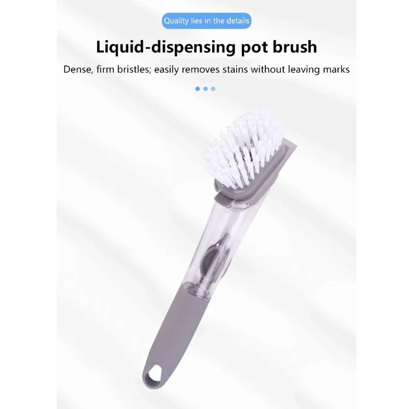 SWANS 2-in-1 Kitchen Brush with Built-In Soap Dispenser Kitchen Cleaning Brush SWANS