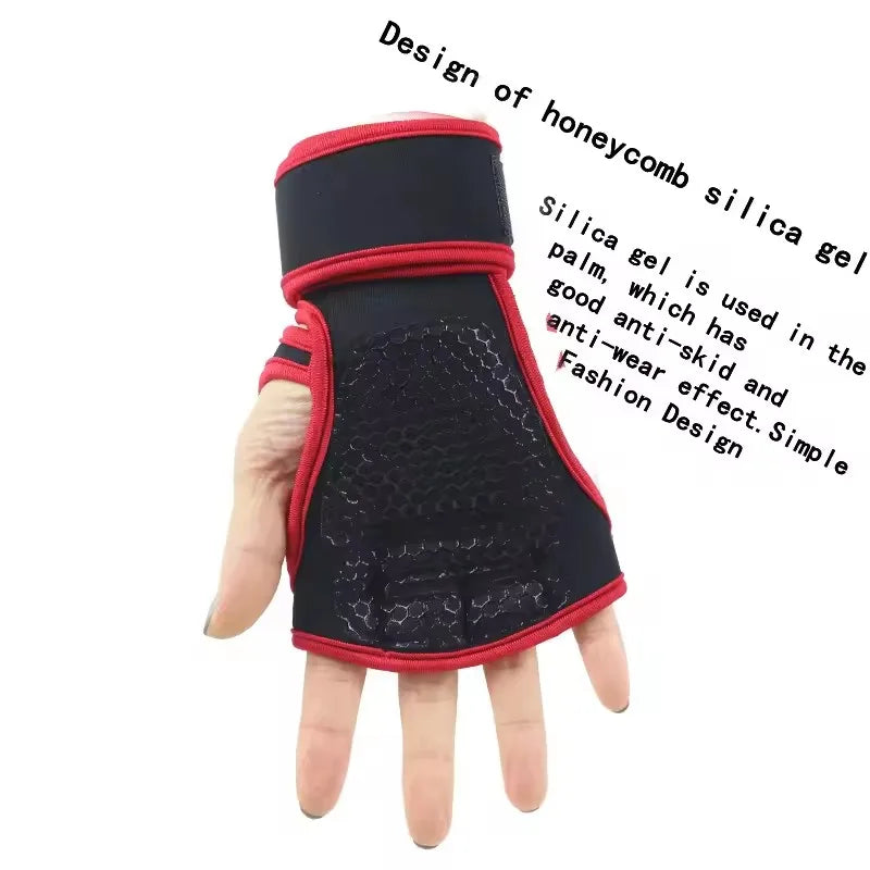 GAFASTWO Half Finger Gym Gloves – Anti-Slip Wrist Support Weightlifting Gloves SWANS