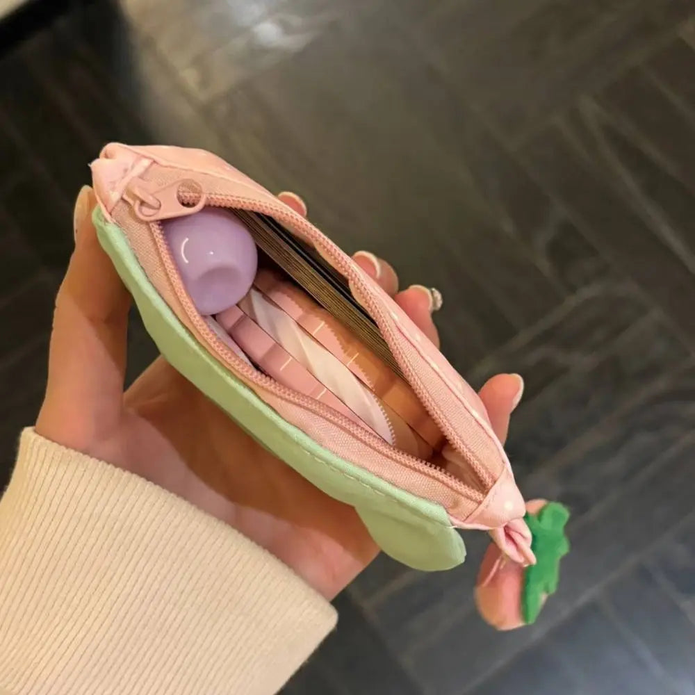 Strawberry Coin Purse Zipper Card Holder Mini Makeup Bag Coin Purse SWANS