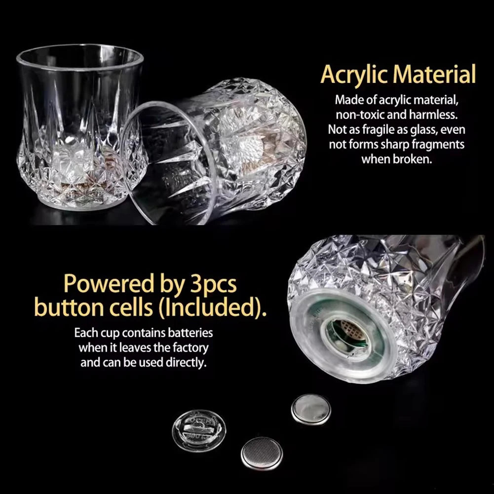 LED Color-Changing Light-Up Drinking Cups for Parties & Bar LED Drinkware SWANS