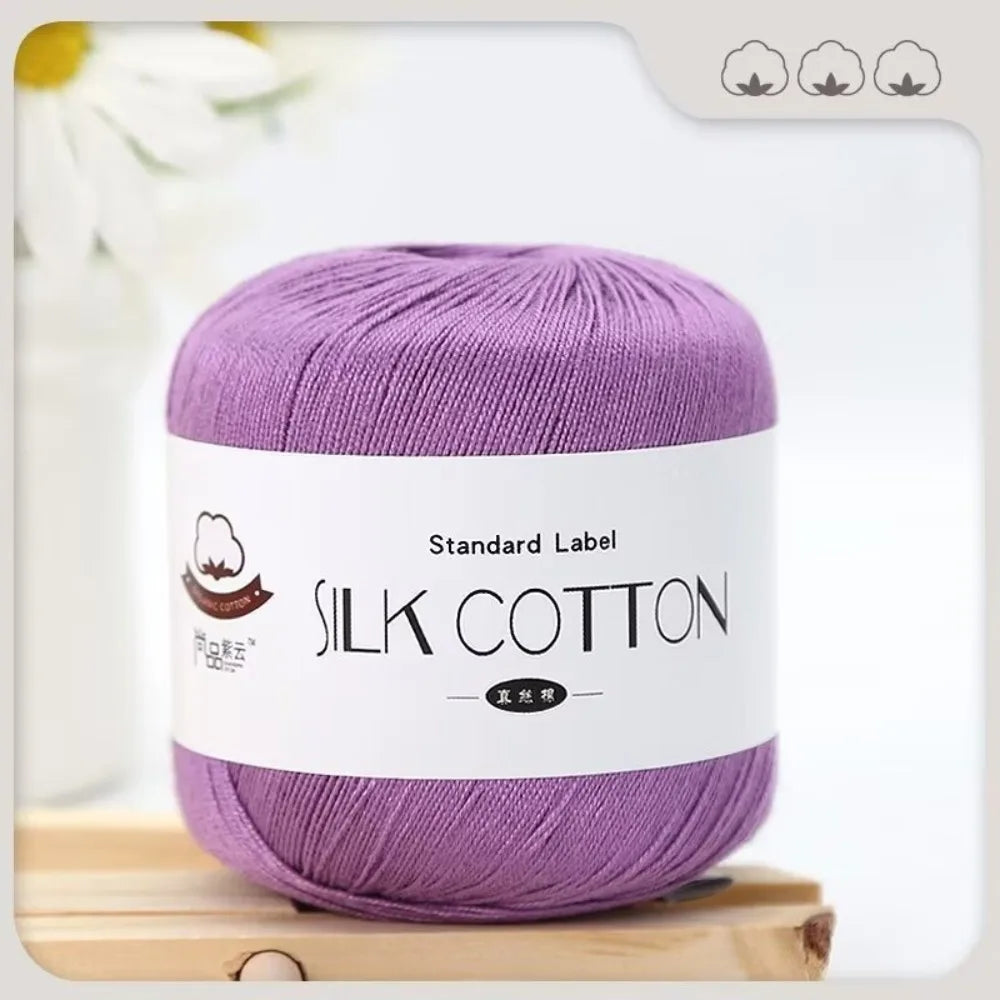 Milk Cotton Silk Yarn 50g – Soft DIY Crochet & Knitting Yarn Crochet Knitting Yarn SWANS 25