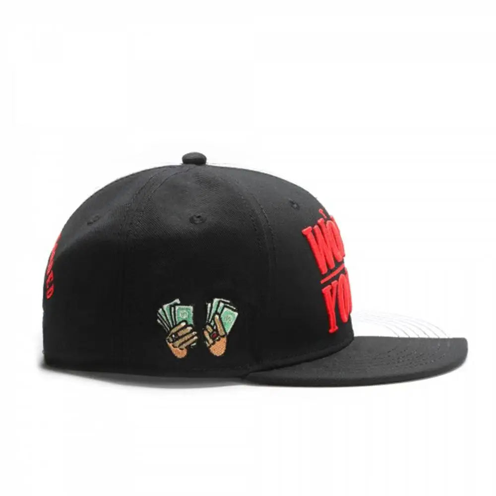 WORLD IS YOURS Hip-Hop Flat Brim Snapback Cap – Unisex Hip-Hop Snapback Cap SWANS