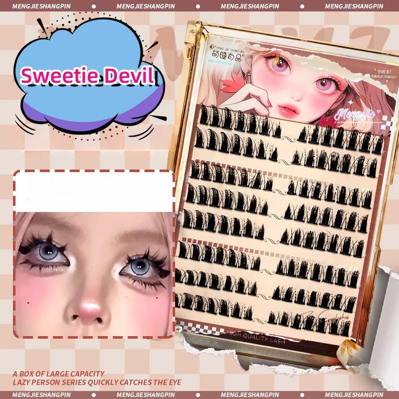 Individual Cluster Lashes – Fluffy Thick Reusable Manga Lashes False Eyelashes SWANS