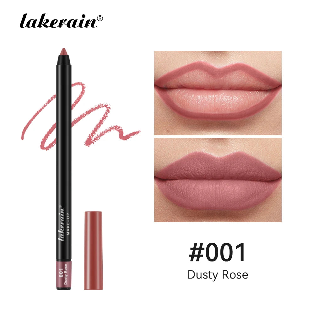 Waterproof Matte Lip Liner Pencil 12 Colors – Lakerain Lip Liner Pencil SWANS 1 Dusty Rose China Mainland