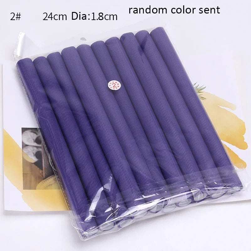 10-Pack Heatless Foam Hair Curler Rollers – Bendy Twist Curl Set Hair Curler Rollers SWANS 1.8cm random color