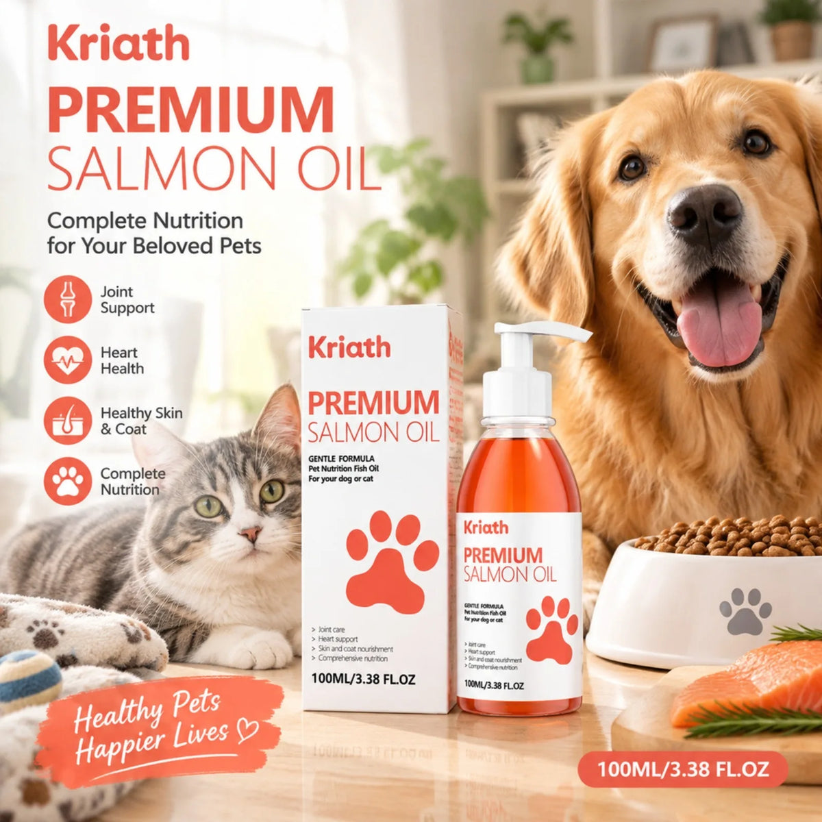 SWANS Salmon Oil for Dogs & Cats – Omega-3 Supplement 100ml Pet Omega-3 Supplement SWANS Default Title