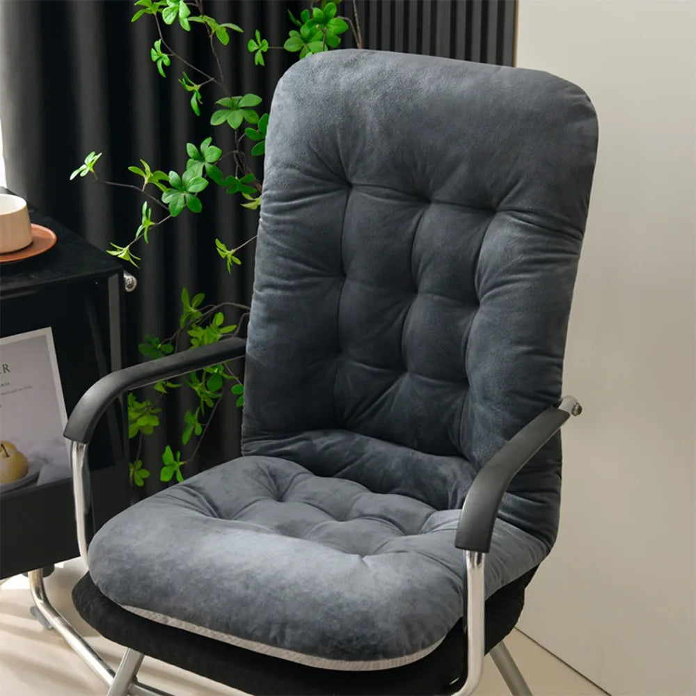Thickened Cotton Chair Cushion – Washable Recliner & Lounger Pad Chair Cushion Pad SWANS Dark Grey