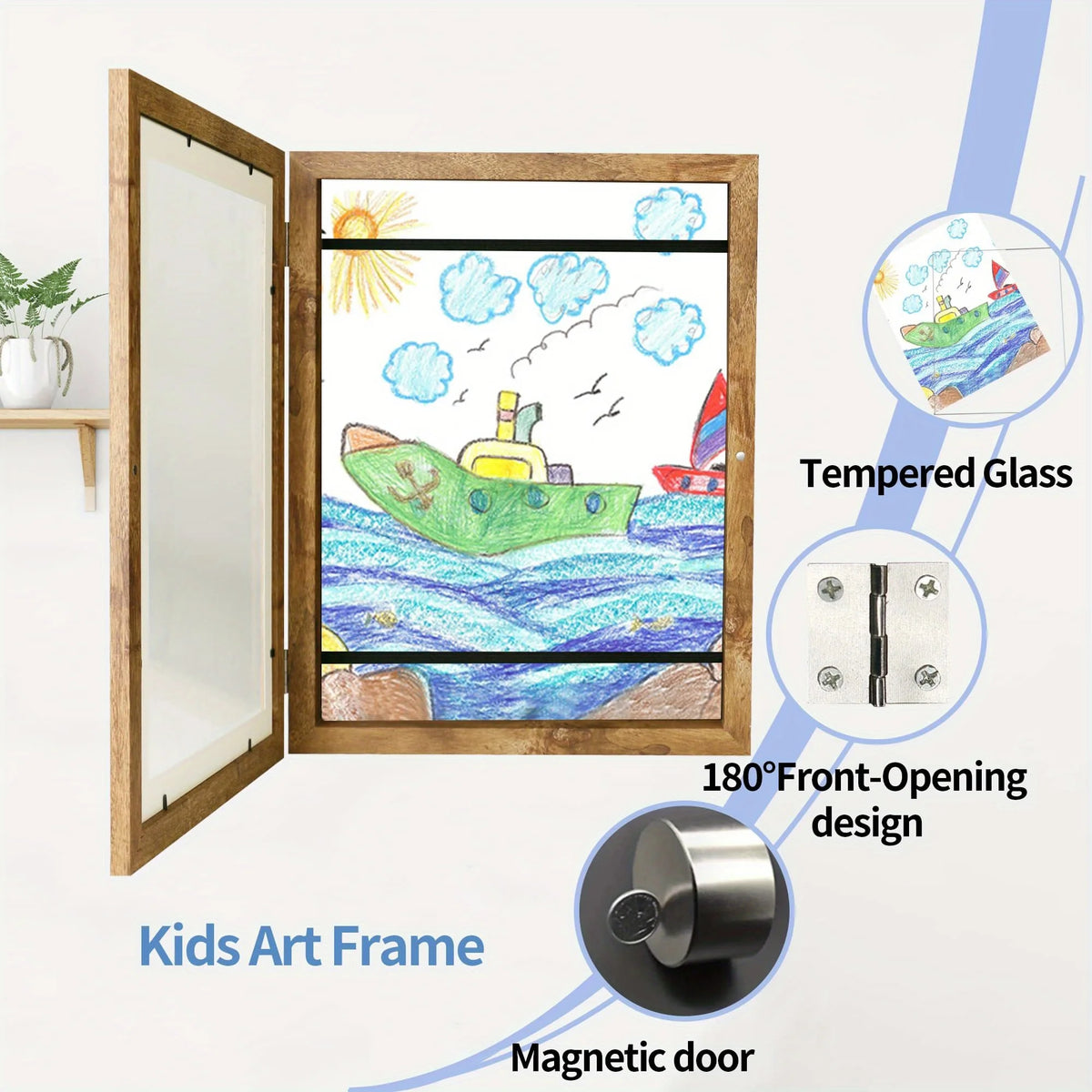 Kids Art Display Frame – Front Opening Changeable Artwork Frame Kids Artwork Frame SWANS