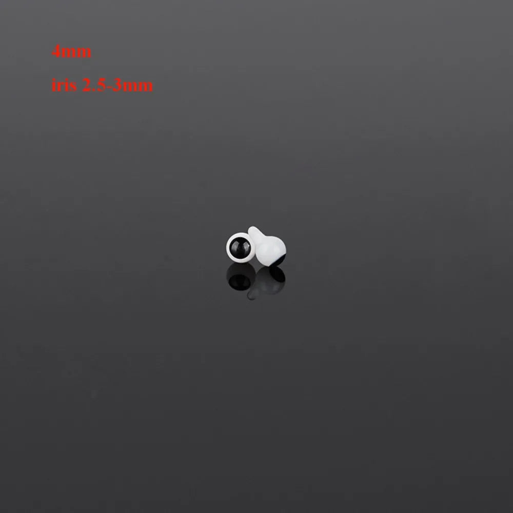 Glass Doll Eyes 4mm–10mm Black Eyeballs for DIY Crafts Doll Craft Eyes SWANS 4mm 2.5-3mm