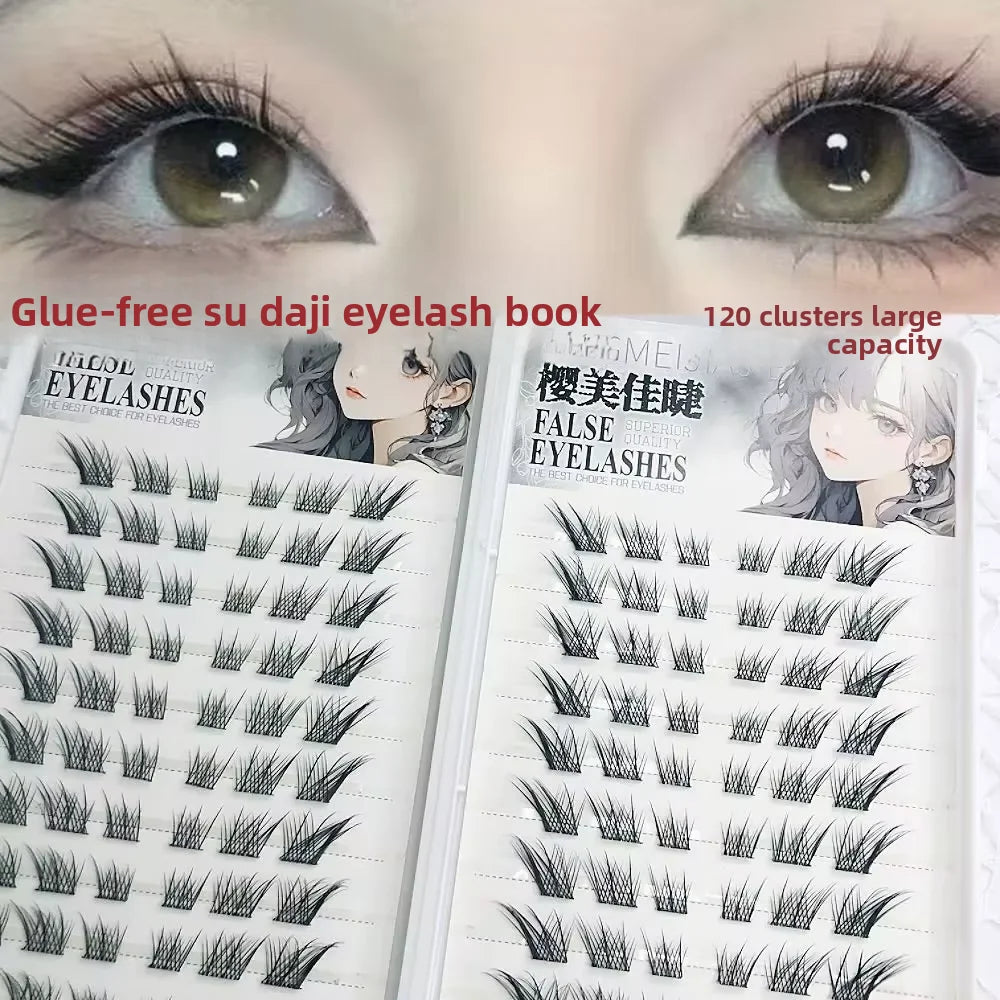 Self-Adhesive False Eyelashes – Fluffy Fox Eye 20-Row Set False Eyelashes SWANS C C