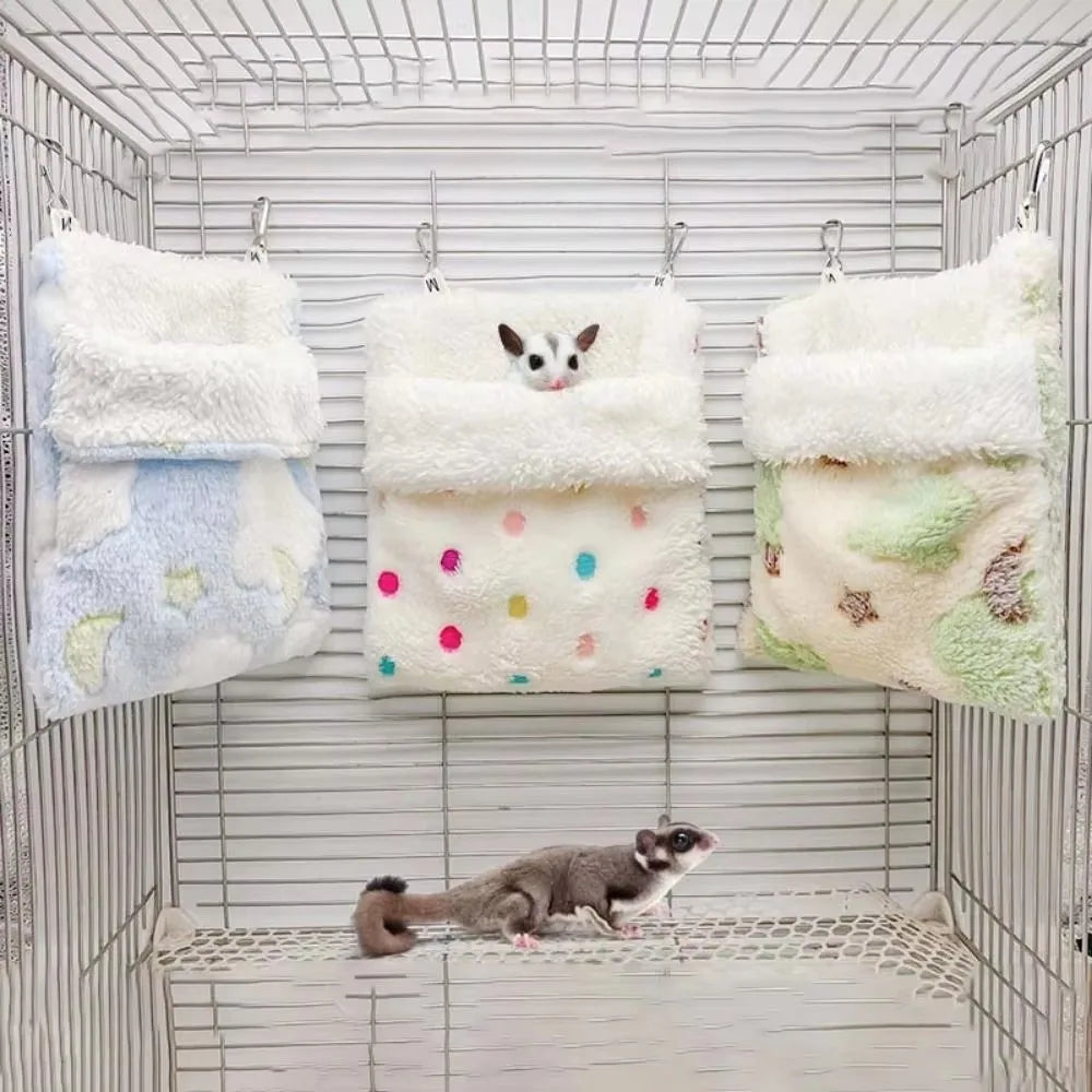 Sugar Glider Sleeping Pouch – Soft Flannel Hamster Hammock Pet Sleeping Pouch SWANS