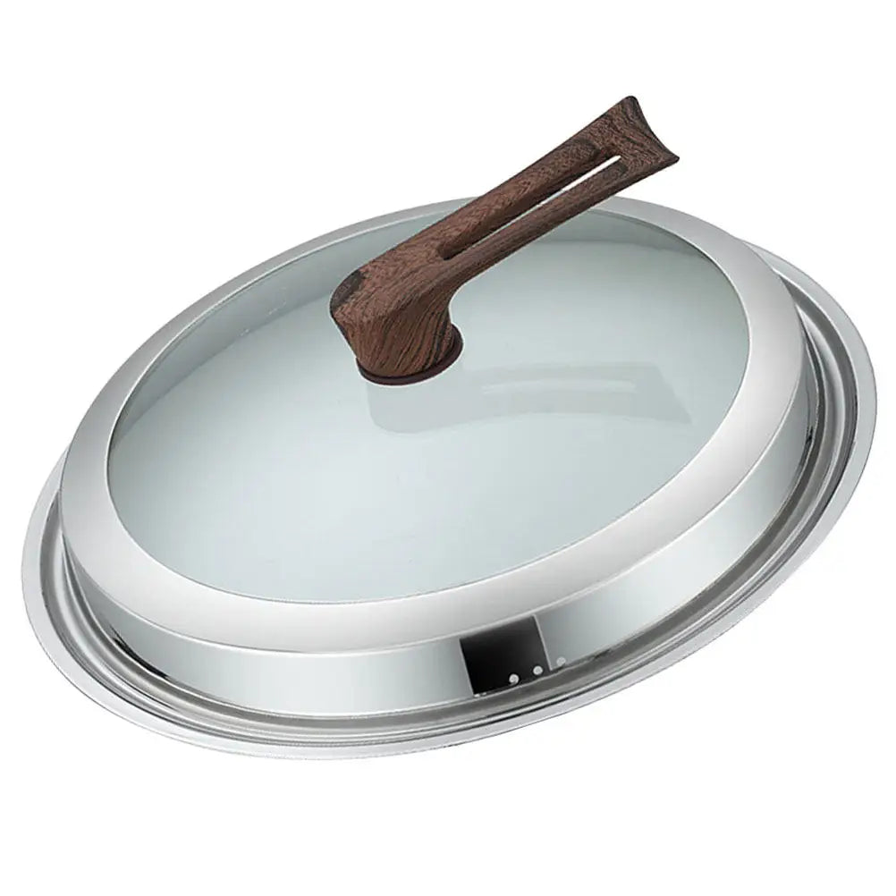 Universal Glass Pot Lid Anti-Splash Stainless Steel Cover Cookware Lid SWANS