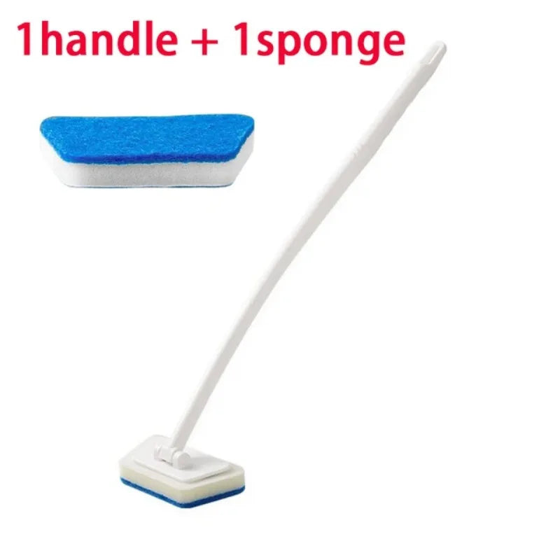 Long Handle Bathroom Scrub Brush – Sponge Tile & Tub Cleaner Bathroom Scrub Brush SWANS Brush B