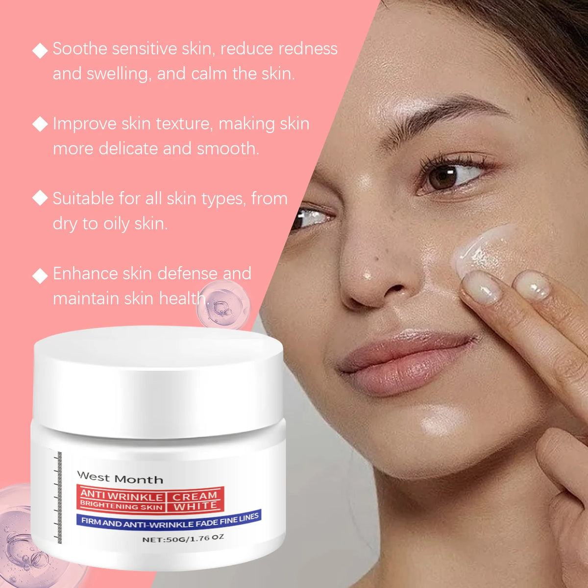 WEST MONTH Brightening Face Cream – Moisturizing & Firming 50g Brightening Face Cream SWANS