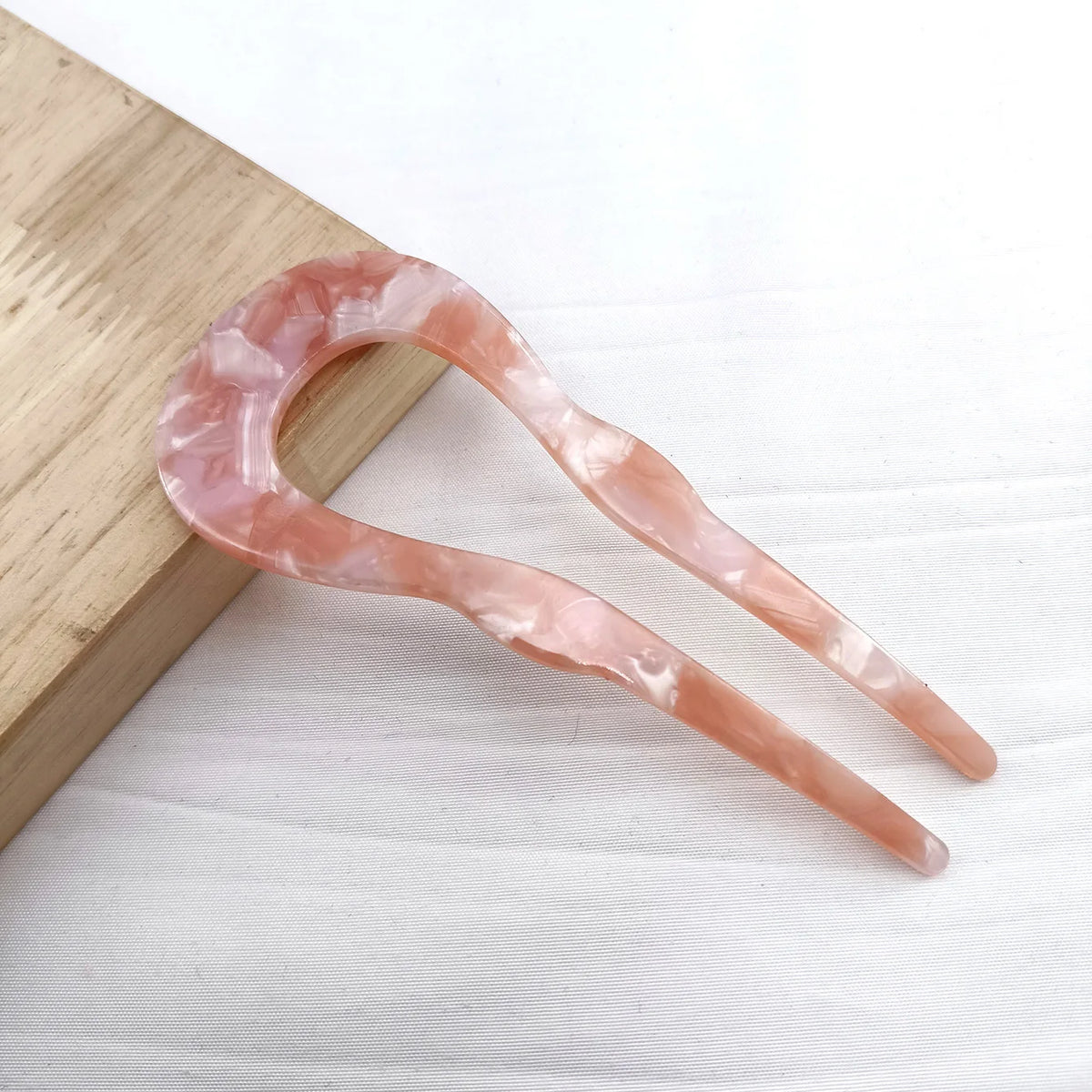 U-Shaped Tortoiseshell Acetate Hair Fork for Women Hair Fork SWANS 04