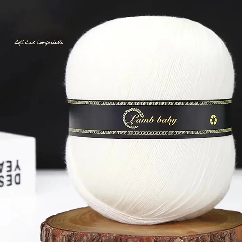 Silk Cotton Lace Yarn – Thin Crochet & Knitting Yarn for Shawls Lace Knitting Yarn SWANS WHITE