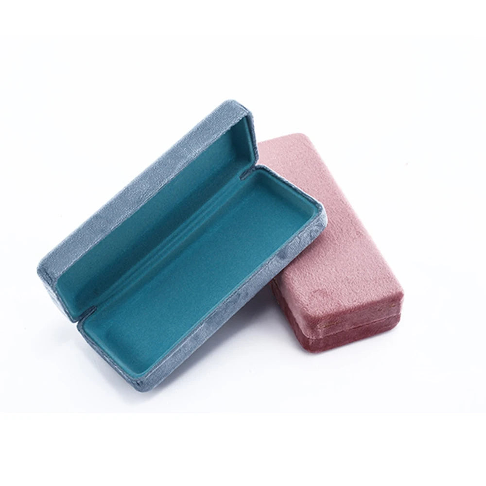 Velvet Leather Hard-Shell Glasses Case – Unisex Eyewear Box Eyeglasses Case SWANS
