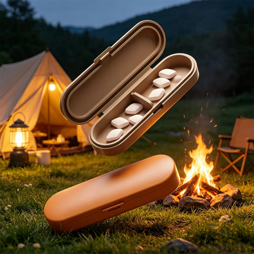 SWANS Waterproof Lightproof Mini Pill Storage Case | Portable Pill Storage Case SWANS