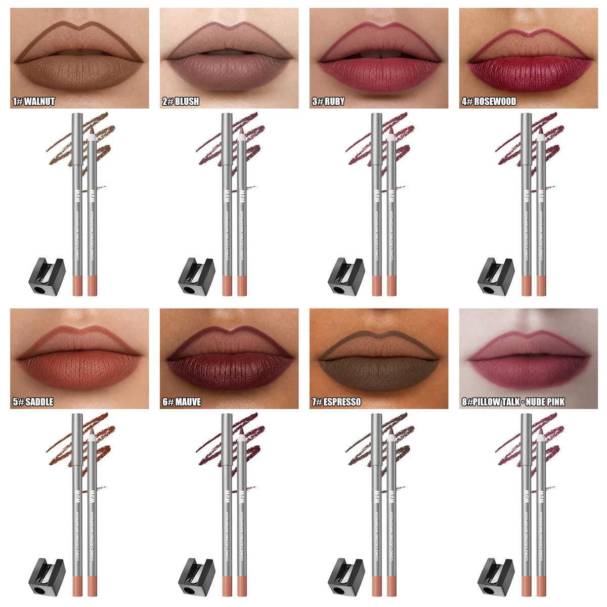 Waterproof Matte Lip Liner Pencil – Smudge-Proof Dual-Use Lip Liner Pencil SWANS