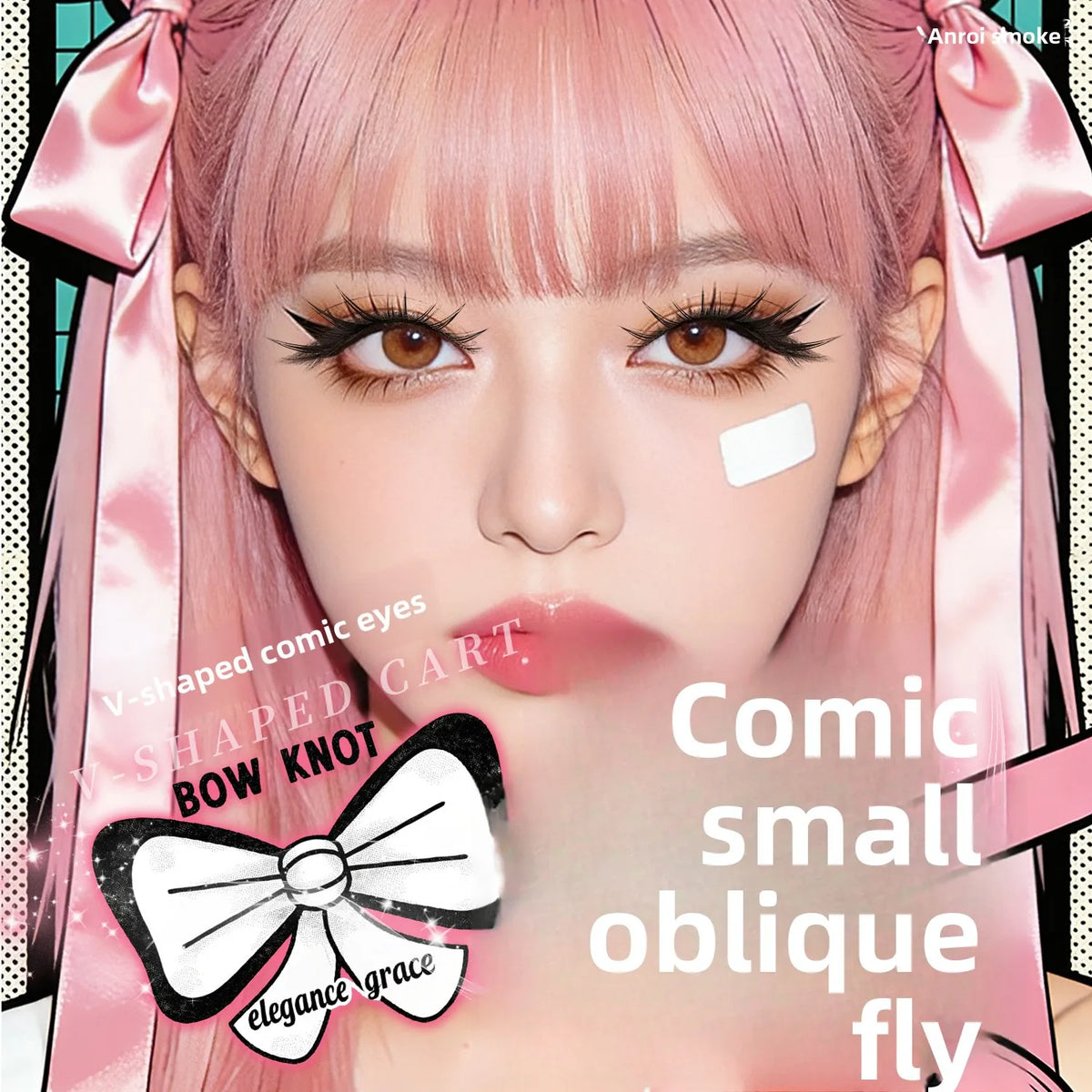 No-Glue False Eyelashes – Fluffy Manga Cat Winged Strip Lashes False Eyelashes SWANS