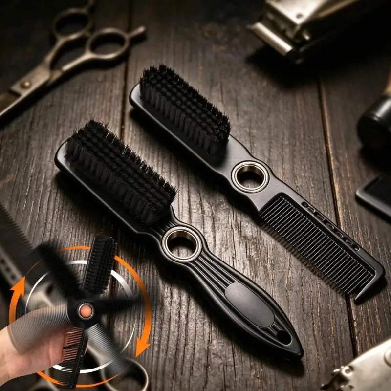 YOVIP 360° Rotating 2-in-1 Barber Brush & Comb Hair Tool Barber Brush & Comb SWANS