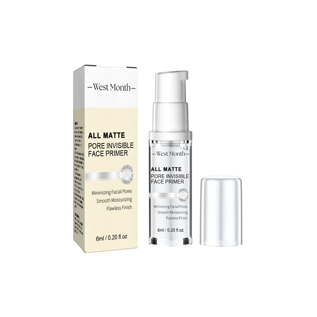 WEST MONTH Face Primer – Oil Control & Pore Minimizing 6ml Face Makeup Primer SWANS 6ml Boxed
