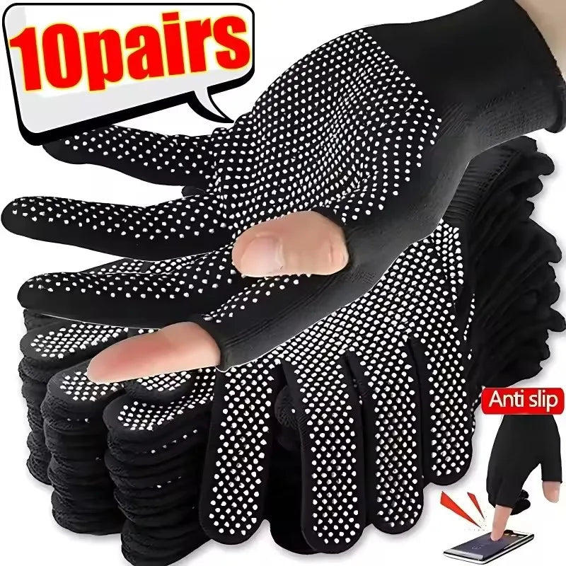 GAFASTWO Touchscreen Half Finger Nylon Gloves – Unisex Fingerless Sport Gloves SWANS