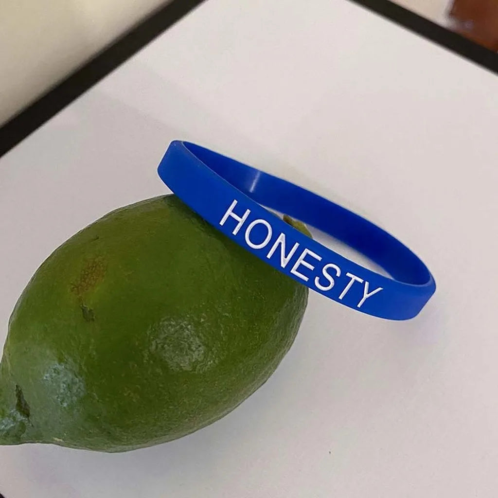 Silicone Motivational Word Bracelet – Unisex Inspirational Wristband Silicone Wristband SWANS Blue