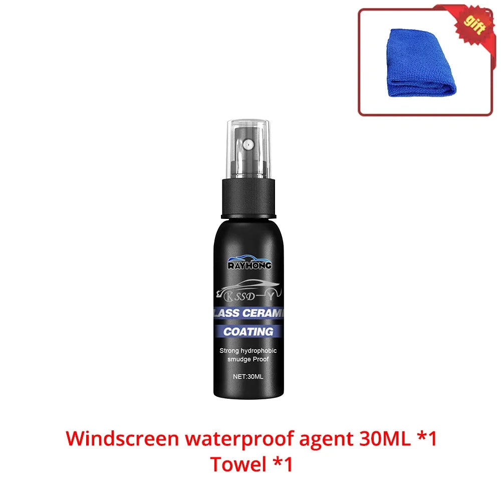 Nano Hydrophobic Car Glass Coating – Water Repellent 30/50ml Car Glass Coating SWANS 30ml with towel