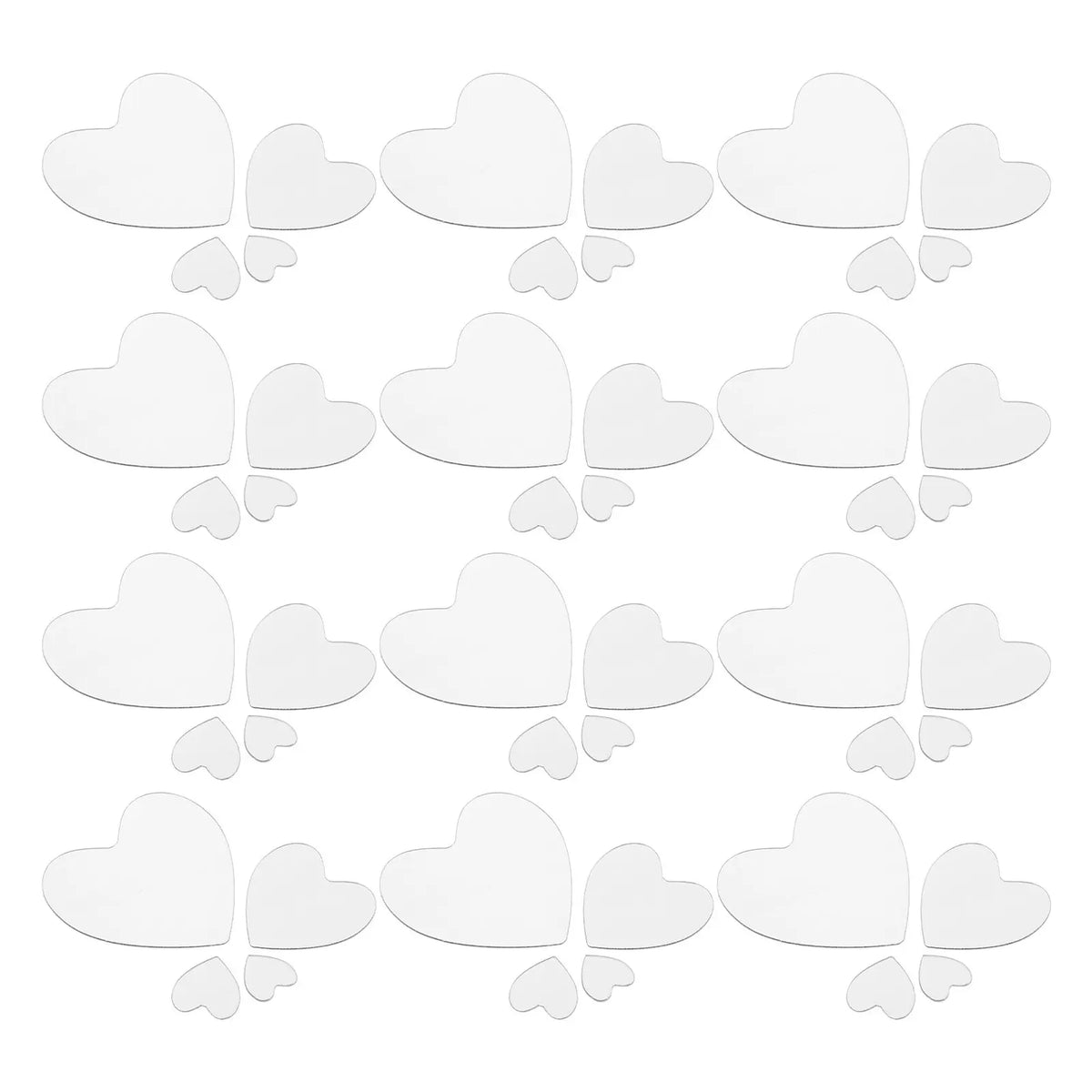 270-Piece Self-Adhesive Heart Mirror Mosaic Tiles – DIY Wall Décor Mirror Mosaic Tiles SWANS