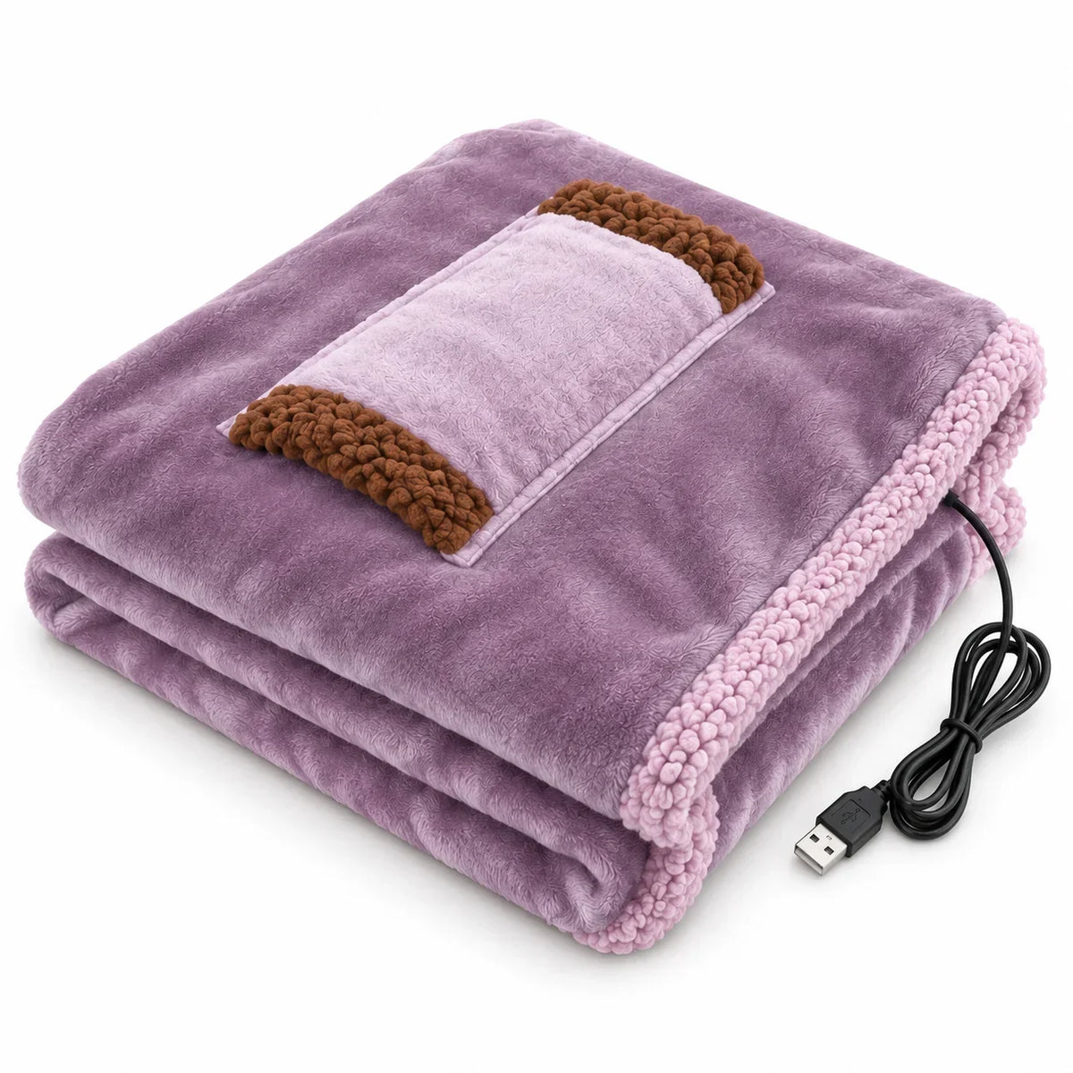 USB Heated Blanket 5V Electric Throw – Portable Lap Blanket Electric Heated Blanket SWANS