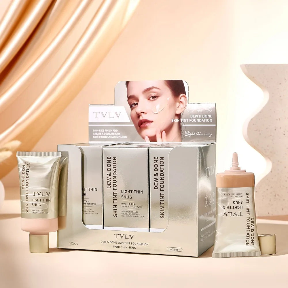TVLV Skin Tint Foundation – Moisturizing Natural Coverage Makeup Skin Tint Foundation SWANS