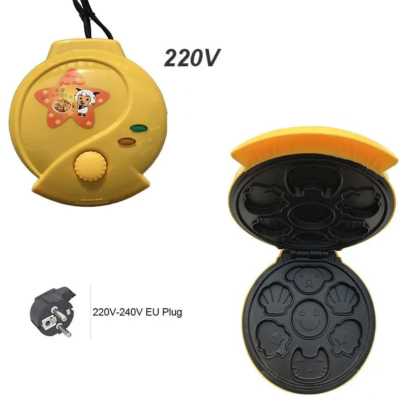 YTYIN Mini Bubble Waffle Maker 1000W – Non-Stick Egg Cake Oven Bubble Waffle Maker SWANS Cake Machine 220V EU